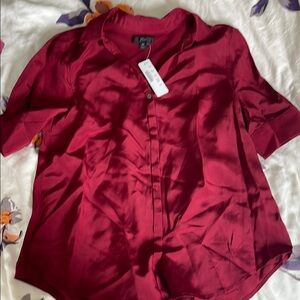 NWT J. Crew short sleeve silk shirt